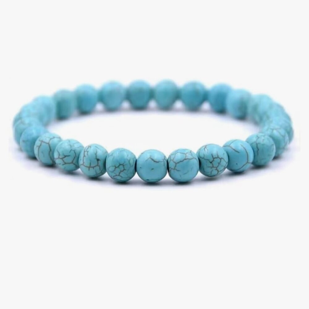 ❤️ Gemstone Turquoise Bead Bracelet